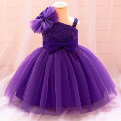 Barbet Sequin Embroidered Baby Girl Party Dress