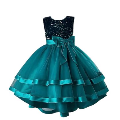 Embroidery Sequence Baby Frock for Kid Girls